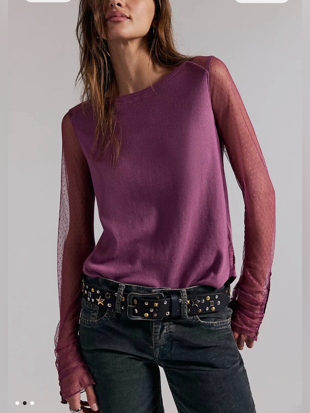 Free People We The Free Backstage Long Sleeve Tee. NWT. Tulipwood